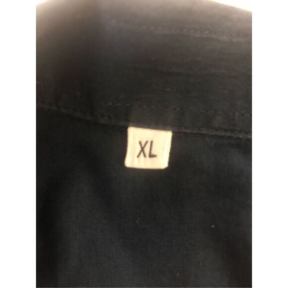 Iceberg Jean Mens Dark Navy Blue Long Sleeve Button Up Collared Shirt Size XL - Picture 6 of 9